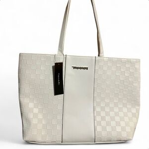 Tahari NWT Shoulder Tote Bag Zipper Faux Leather Brand New Will Accept Offers